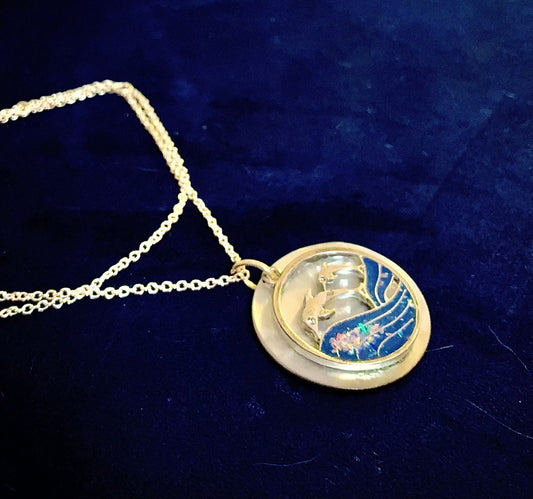 Dancing Dolphins Pendant Necklace