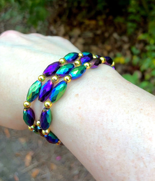 Mardi Gras Shimmer Necklace