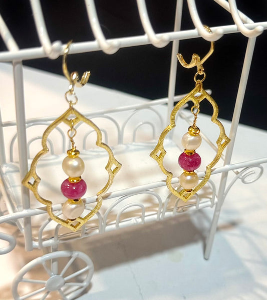 Passionate Pink Tourmaline and Pearl