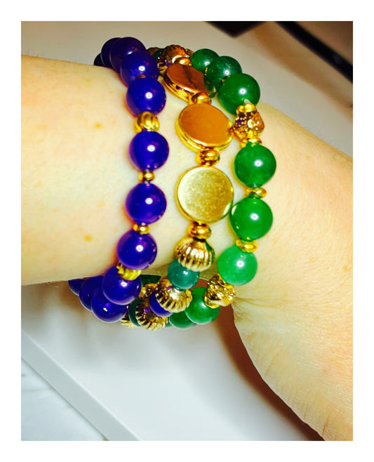 Magnificent Mardi Gras Bracelet Set