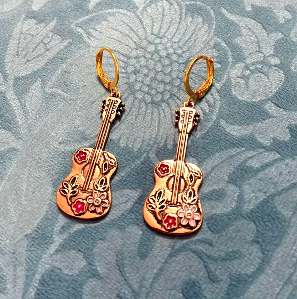 Garden Guitar Earrings