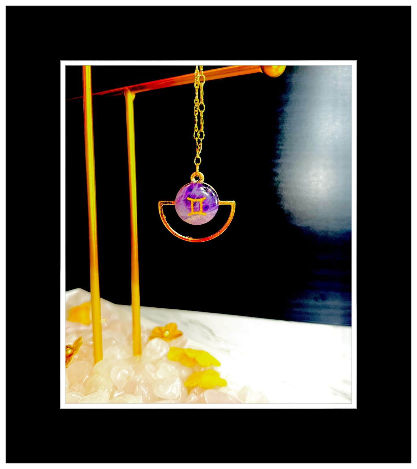 Genuine Gemini Amethyst Necklace